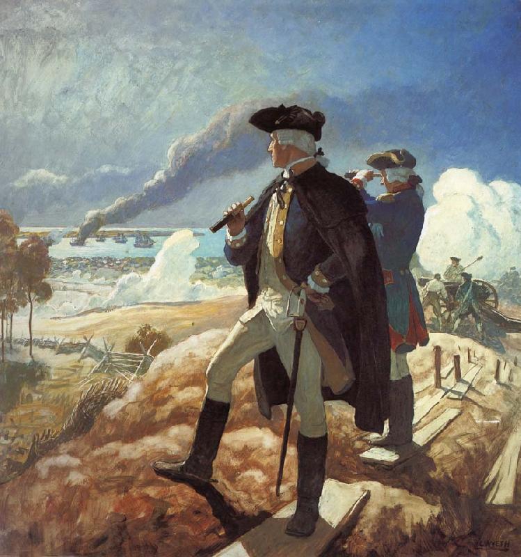 NC Wyeth George Washington at Yorktown oil painting image